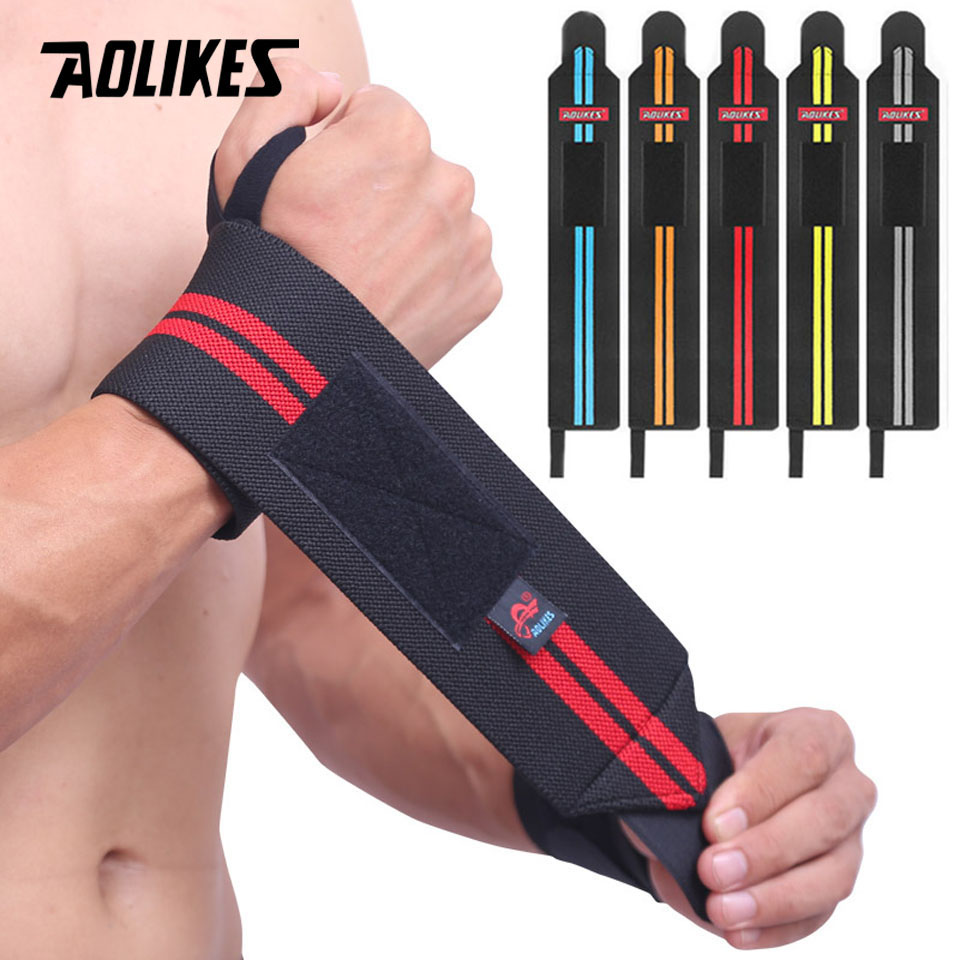 Wrist Wraps Weightlifting Support - AOLIKES 1 Çift Bileklik Bilek Desteği