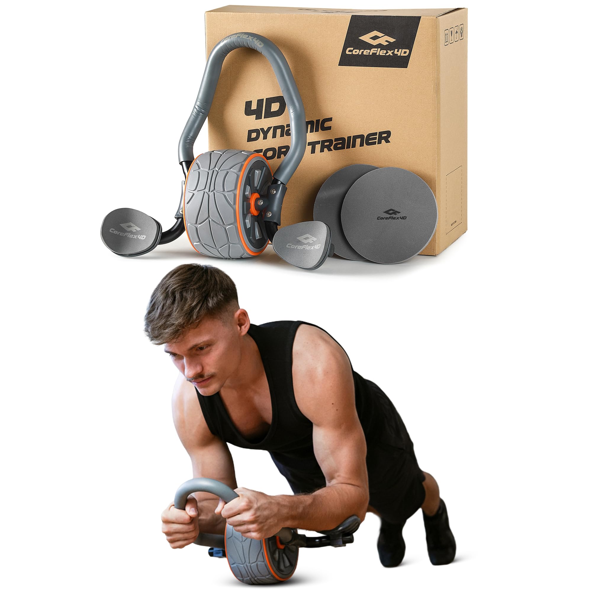 Ab Roller Wheel With Elbow Support - CoreFlex4D Dirsek Destekli Karın Kası Tekerleği,