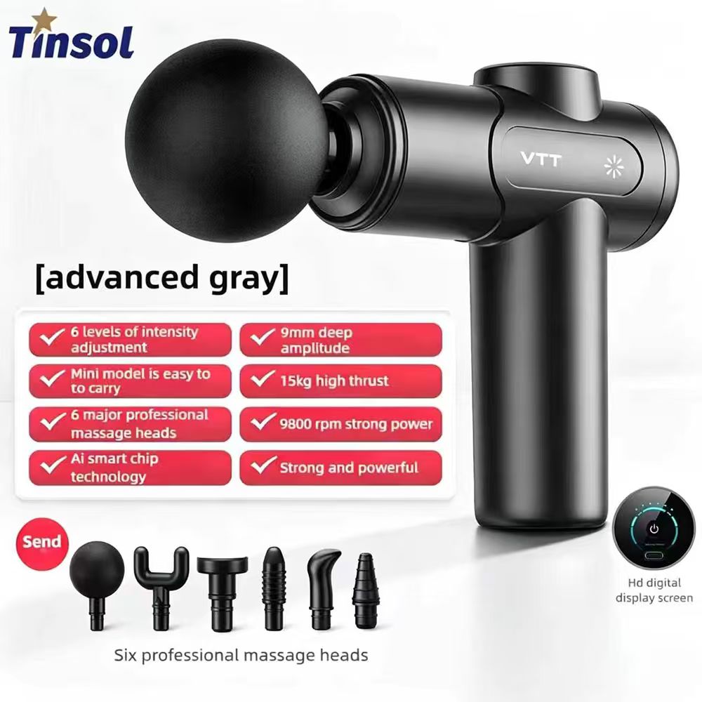 Electric Massage Gun Deep Tissue - TINSOL Elektrikli Fasya Tabancası Derin Doku