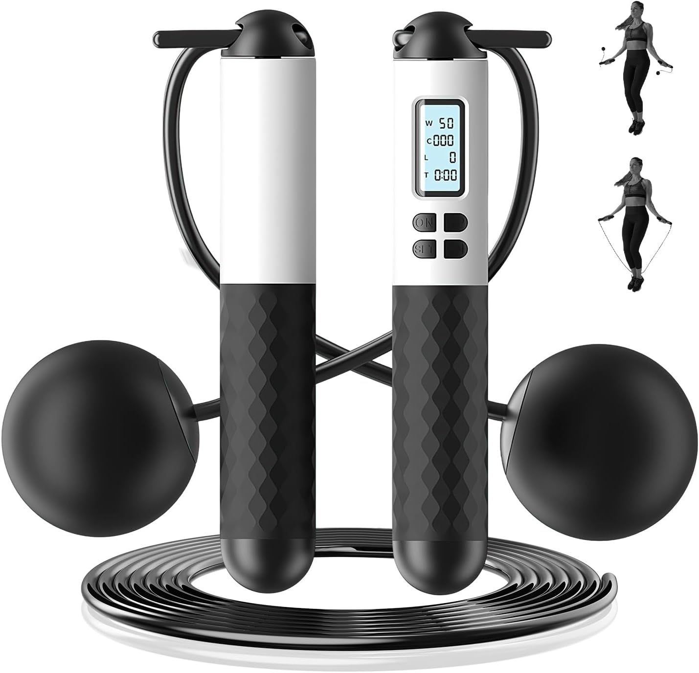 Smart Jump Rope Digital Counter - 6cm Kablosuz İp Atlama İpi Sayacıyla