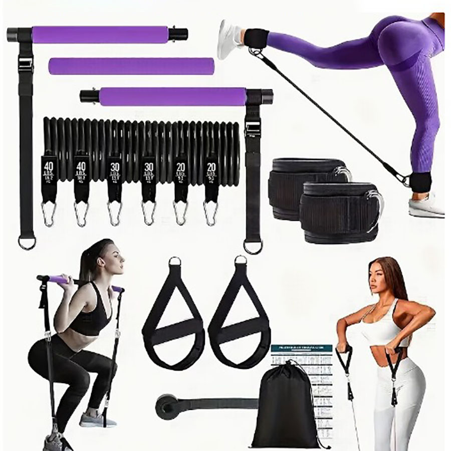 180lbs Direnç Bantları ve Ayar - Pilates Bar Kit With Resistance Bands incelemesi ve fiyatı