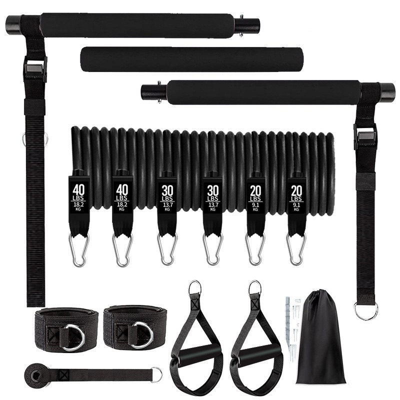 180lbs Direnç Bantları ve Ayar - Pilates Bar Kit With Resistance Bands incelemesi ve fiyatı