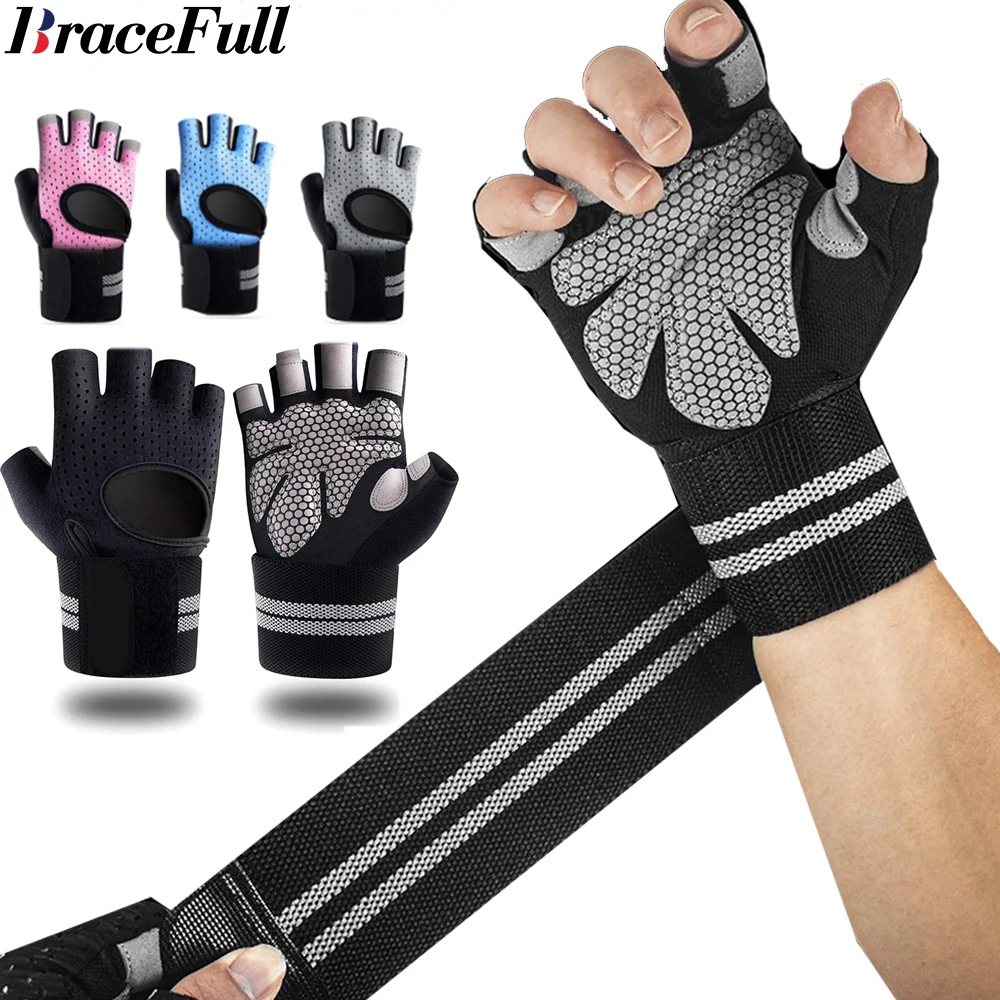 1 çift yarım parmak spor salon - Wrist Wraps Weightlifting Support incelemesi ve fiyatı